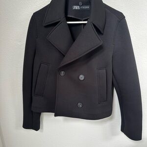 Zara Black Peacoat
